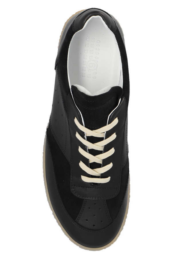 【関税込み】Sneakers - MM6 Maison Margiela - Leather - Black MM6 Maison Margiela Leather Sneakers | Black | FARFETCH